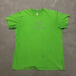 Arc'teryx T Shirt Mens XL‎ Green Bird Graphic Spellout Logo Short Sleeve Top